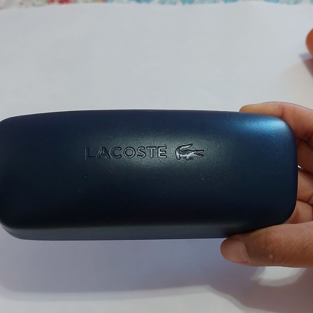 Lacoste Blue Clamshell Sunglasses Case
